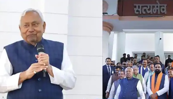 Nitish Kumar submits resignation to Governor, NDA claims to form government, Patna Gandhi Maidan oath ceremony