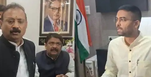 Bihar ministers Ashok Choudhary and Deepak Prakash taking charge of their respective departments in Nitish Kumar cabinet.