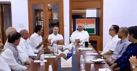 Delhi Congress headquarters high-level meeting on Bihar election review
