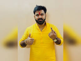 Power Star Pawan Singh casts his vote at Jokhari village booth 152 during Bihar Election 2025