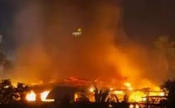 Goa nightclub fire incident rescue operation by firefighters.